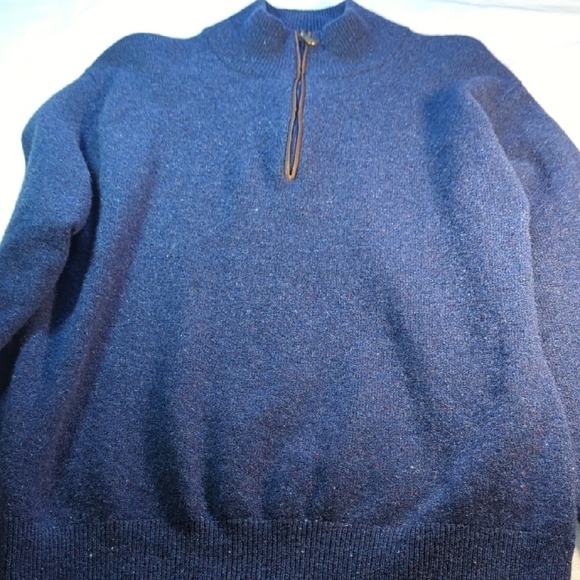 Orvis Men's Navy Zip-Up Sweater 100% WOOL... AMAZING!!! - Picture 11 of 14